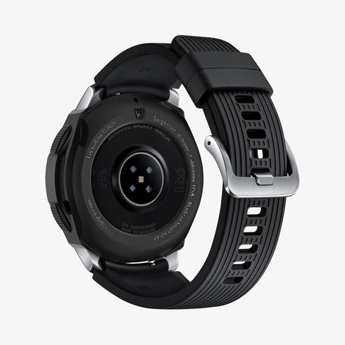 ACS06394 - Galaxy Watch 6 Classic (47mm) Case Liquid Air in matte black showing the front